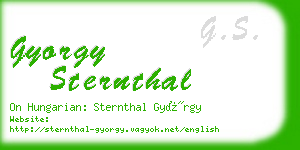 gyorgy sternthal business card